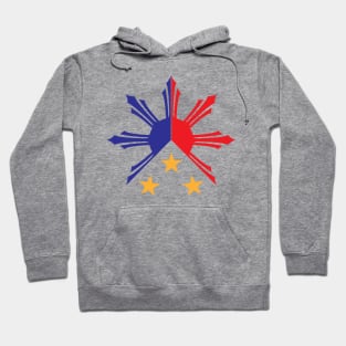 Tribal Philippines Filipino Sun and Stars Flag by AiReal Apparel Hoodie